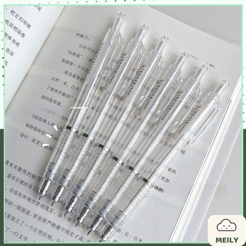Bút chì bấm nhựa trong suốt ruột 2B nét đậm