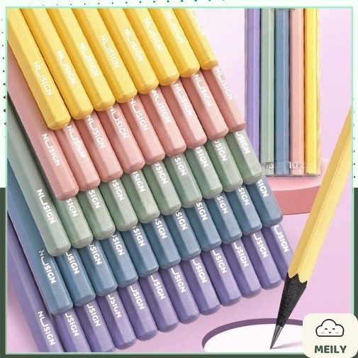 Bút chì Deli gỗ HB 2B thân pastel