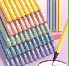 Bút chì Deli gỗ HB 2B thân pastel - Bút chì gỗ 2B thân màu pastel Deli B75 ns724