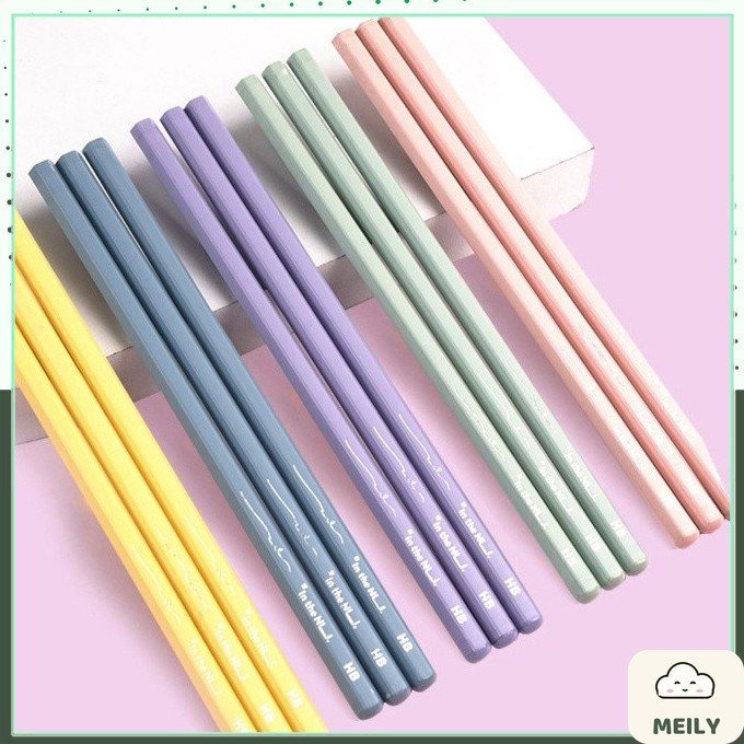Bút chì HB/2B gỗ thân nhiều màu pastel B75