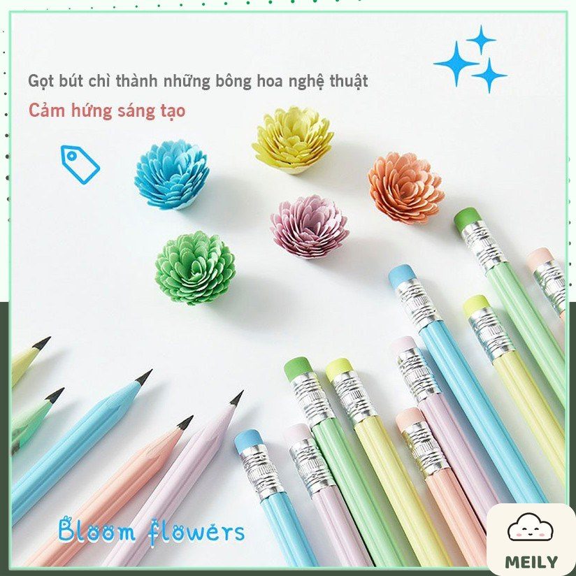Bút chì HB hình hoa , Bút chì gỗ thiết kế độc đáo lạ mắt dành cho học sinh sinh