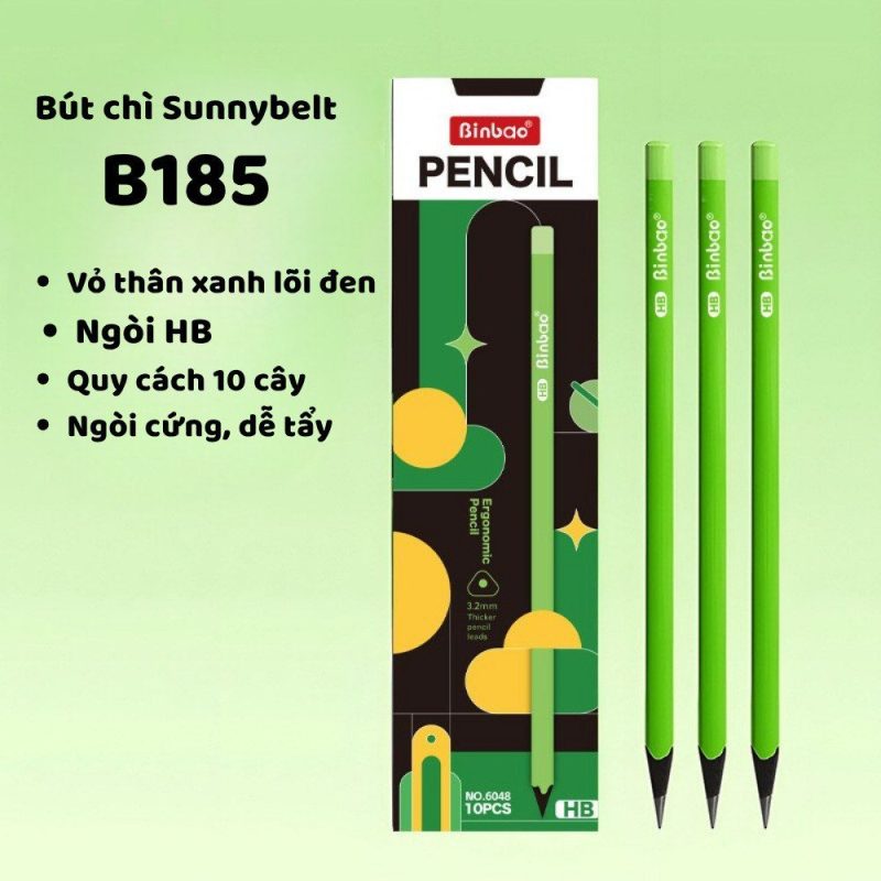 Bút Chì Học Sinh SunnyBelt 2B HB - Mã B185