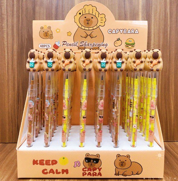 Bút Chì Khúc Capybara B174 - Bút Chì Khúc Capybara B174 Bút Học Sinh Hình Hoạt Hình, Dễ Thương, Có Ruột Refill Thay Được