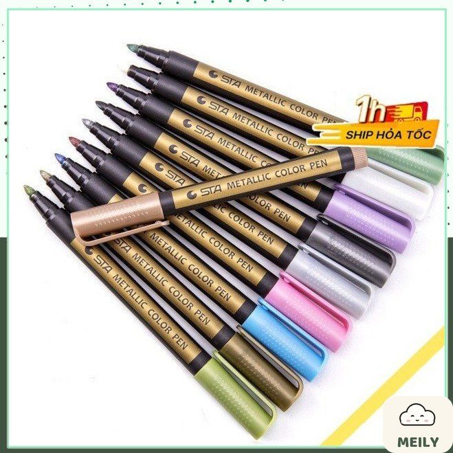 Bút dạ Marker nét 2mm màu nhũ Sta Metallic