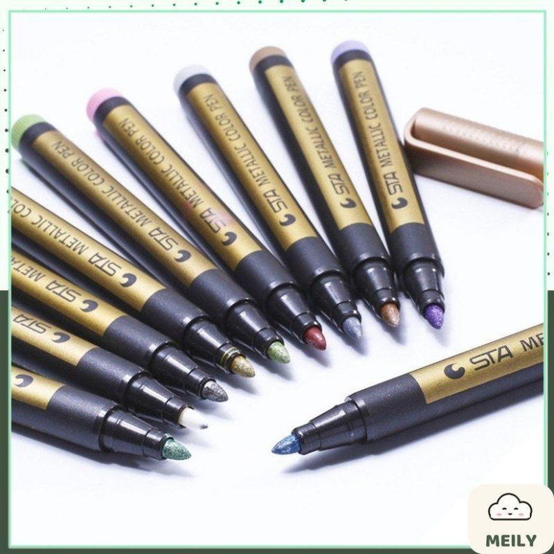 Bút dạ Marker nét 2mm màu nhũ Sta Metallic
