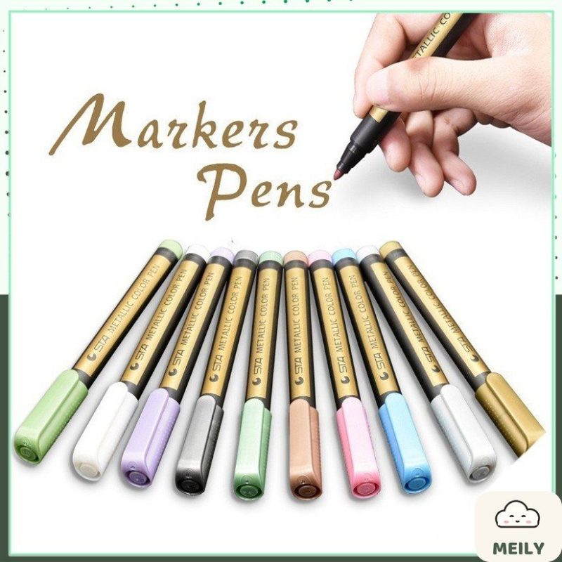 Bút dạ Marker nét 2mm màu nhũ Sta Metallic