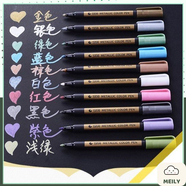 Bút dạ Marker nét 2mm màu nhũ Sta Metallic
