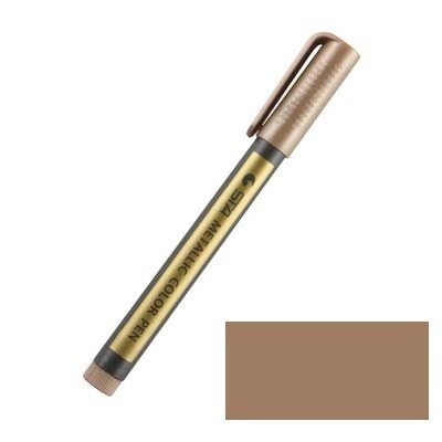 Bút dạ Marker nét 2mm màu nhũ Sta Metallic - Bút dạ Sta Metallic 2mm 8151-4 Nâu