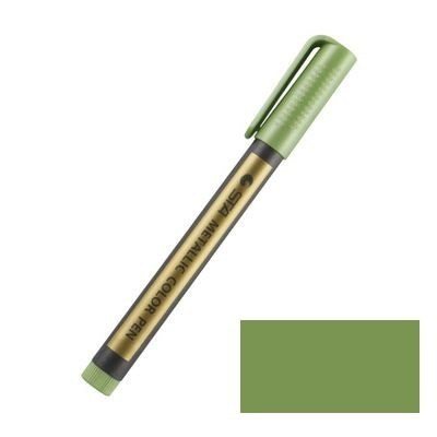 Bút dạ Marker nét 2mm màu nhũ Sta Metallic - Bút dạ Sta Metallic 2mm 8151- 5 Xanh lá nhạt
