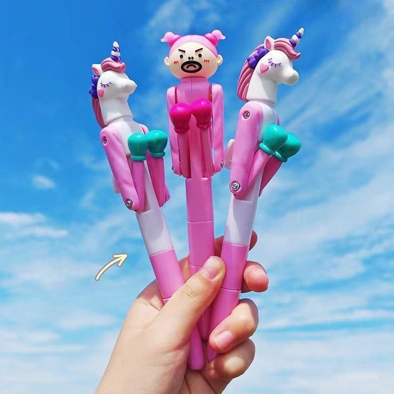 Bút Đấm Bốc Hoạt Hình Viết Mượt Ngòi 1.0mm Bút Bi Giải Trí Cho Học Sinh Sinh
