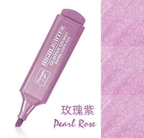 Bút highlight nhũ ánh kim lấp lánh màu pastel khổ lớn HI18 - Tím nhạt