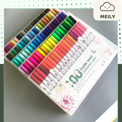 Bút dual tip 2 đầu gồm đầu lông brush + đầu liner viết calligraphy B07