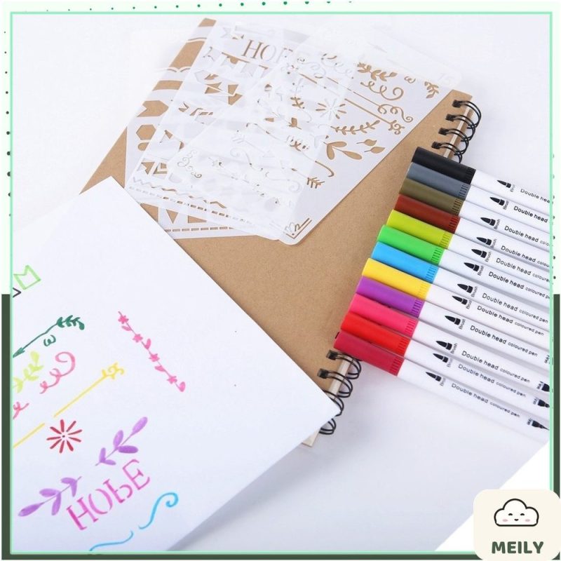 Bút dual tip 2 đầu gồm đầu lông brush + đầu liner viết calligraphy B07