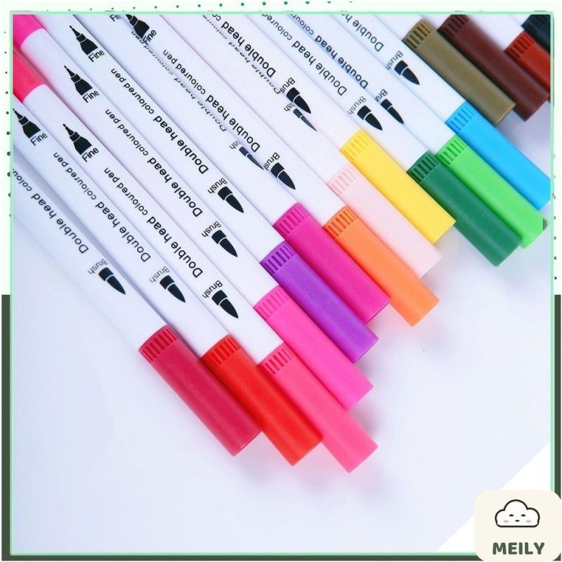 Bút dual tip 2 đầu gồm đầu lông brush + đầu liner viết calligraphy B07