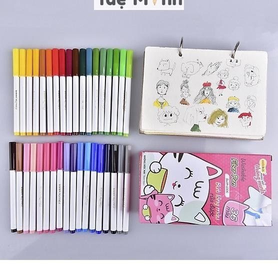 Bút Fiber Pen Thiên Long Colokit 36/20 màu bút viết Calligraphy - Bút lông Colokit Thiên long 20 màu rửa được Pastel SWM-C008 fiber pen