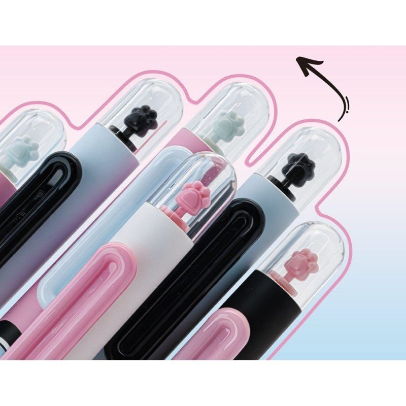 Bút gel 0.5mm mực đen đệm tay Crazy Tuxedo Cat B215