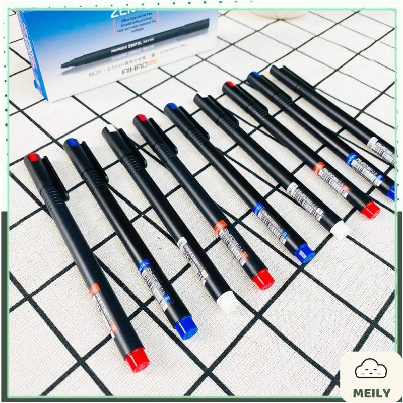 Bút gel 0.5mm mực đen/ xanh/ đỏ B45