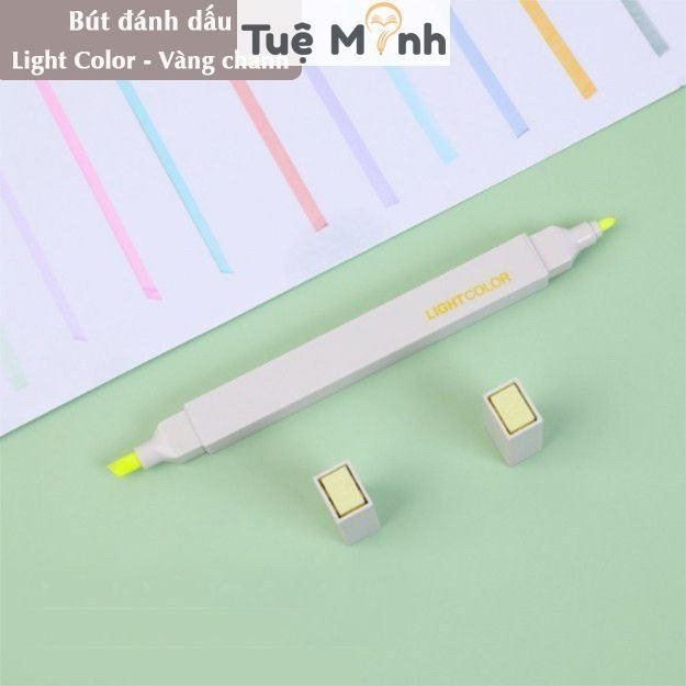 Bút gel bấm cài kim loại mực đen hoạt hình dễ thương B36 - Vàng