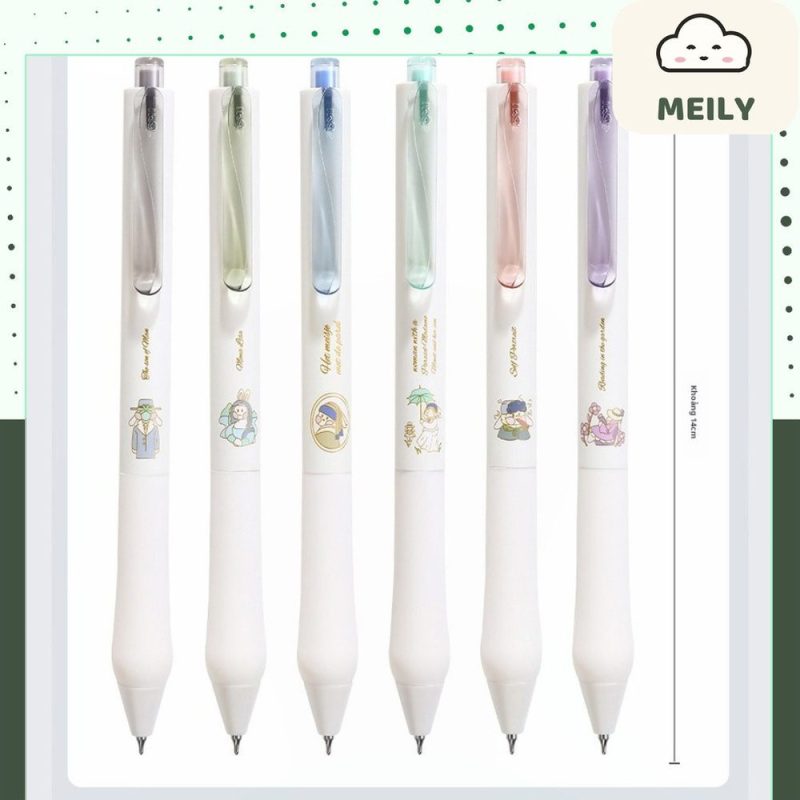 Bút gel bấm Domi đệm cao su nghệ thuật phục hưng DM-802 B143
