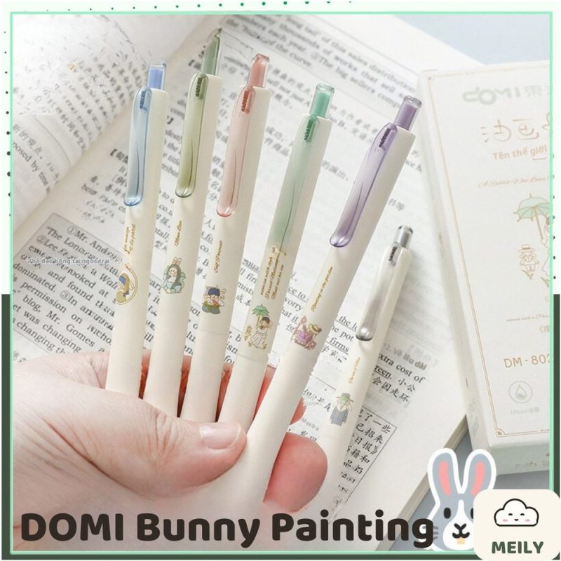 Bút gel bấm Domi đệm cao su nghệ thuật phục hưng DM-802 B143