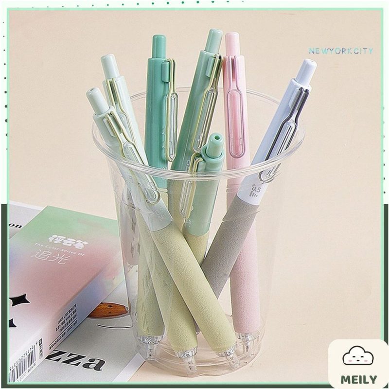 Bút gel bấm không tiếng động Languo ngòi ST mực đen B130