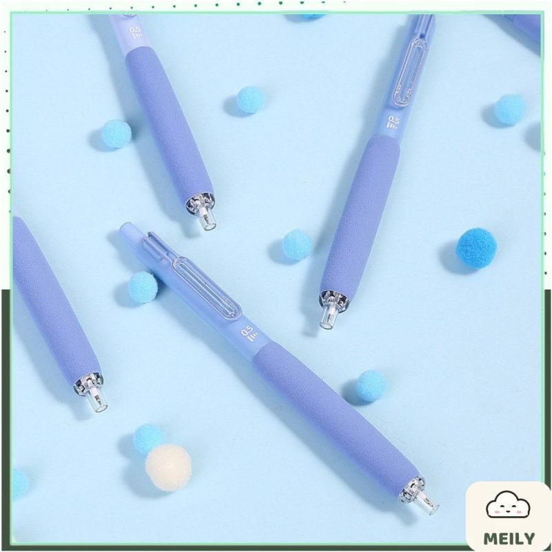 Bút gel bấm không tiếng động Languo ngòi ST mực đen B130