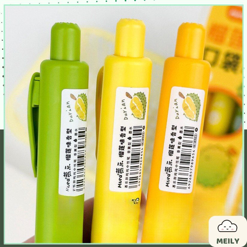 Bút gel bấm mực đen ngòi 0.5mm sầu riêng Mura B128