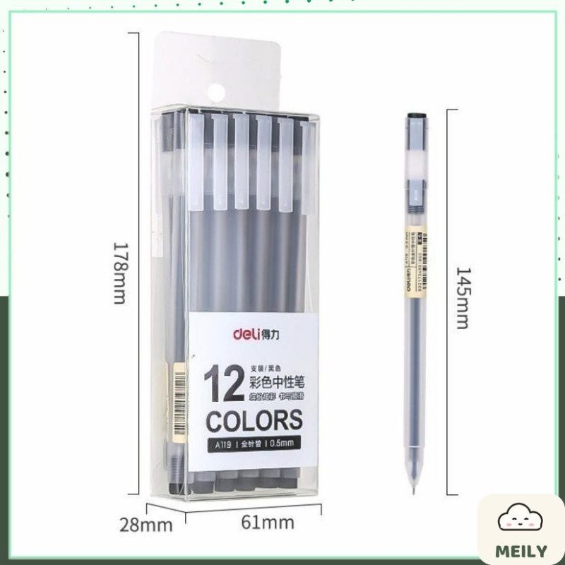 Bút gel Deli mực đen A119