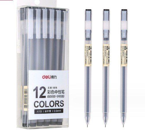 Bút gel Deli mực đen A119 - Đen