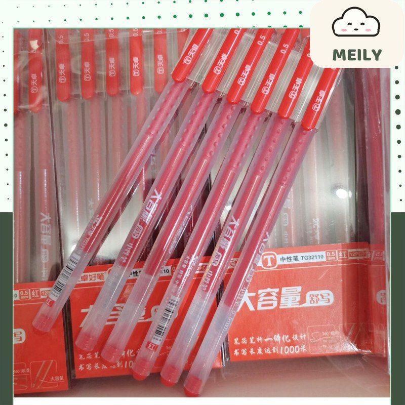 Bút gel đệm tay nhưa mưc đen B112 ngòi 0.5mm