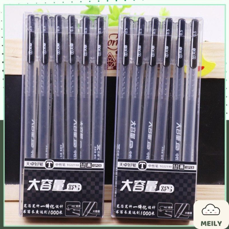 Bút gel đệm tay nhưa mưc đen B112 ngòi 0.5mm