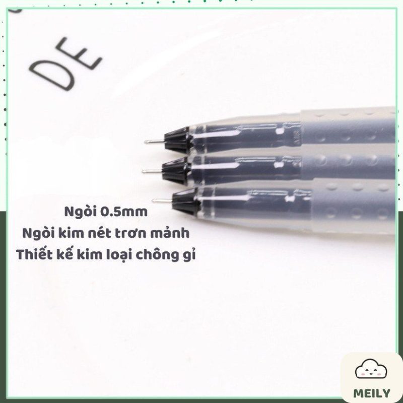 Bút gel đệm tay nhưa mưc đen B112 ngòi 0.5mm
