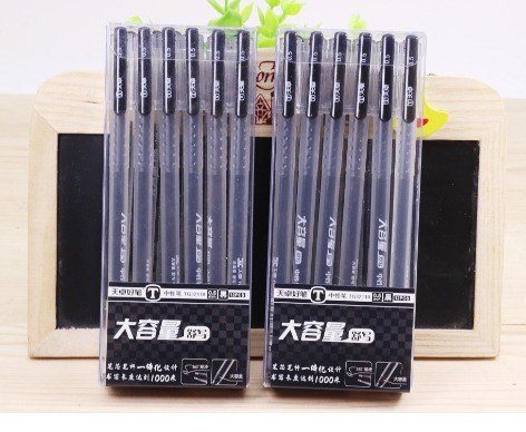 Bút gel đệm tay nhưa mưc đen B112 ngòi 0.5mm - Đen