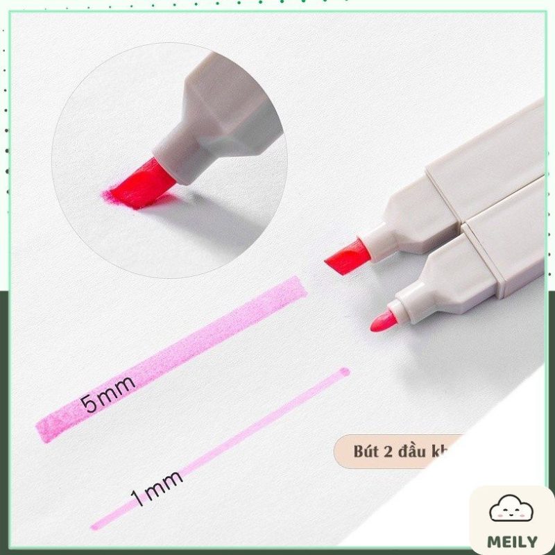 Bút highlight 2 đầu Light Color đánh dấu màu pastel HI06