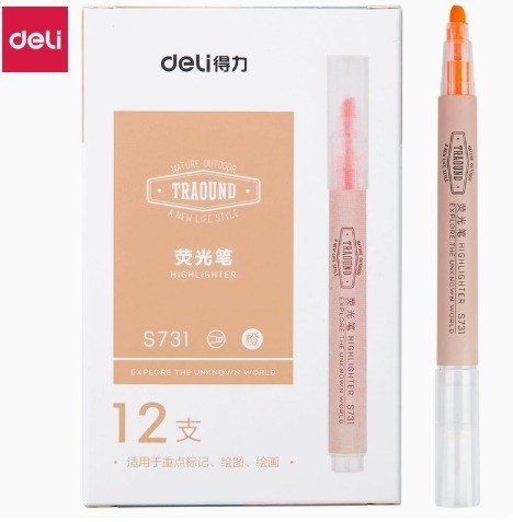 Bút highlight Deli S731 - Màu cam