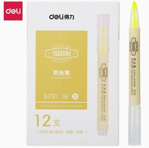 Bút highlight Deli S731 - Màu vàng