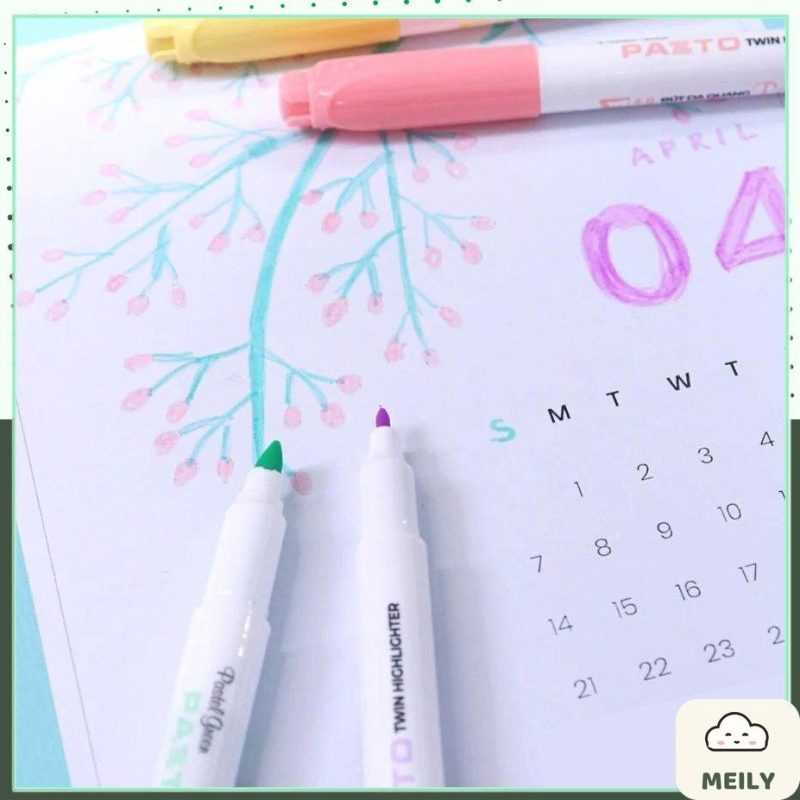 Bút highlight pastel Thiên Long Pazto rửa được HL-016