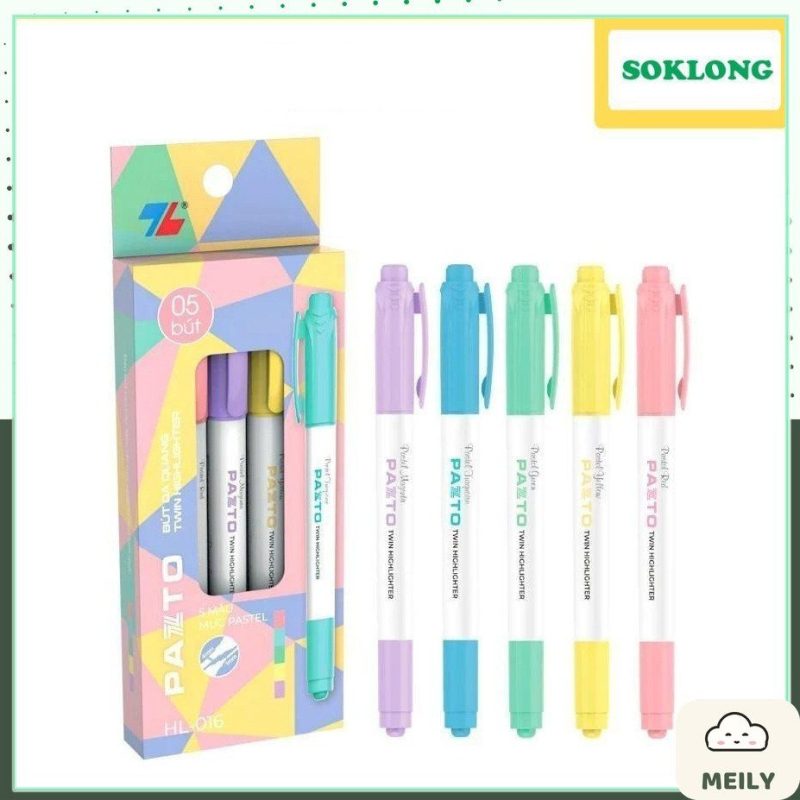 Bút highlight pastel Thiên Long Pazto rửa được HL-016