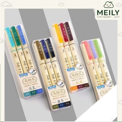 Bút lông Soft tips viết calligraphy nét thanh nét đậm ngòi brush B24