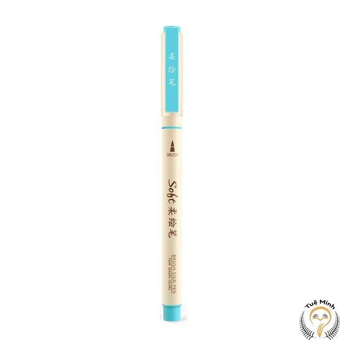 Bút lông Soft tips viết calligraphy nét thanh nét đậm ngòi brush B24 - Bạc hà ds-827凉风