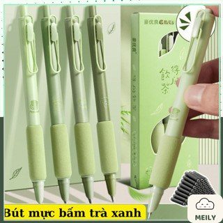 Bút Máy Bấm Trà Xanh B178 Ngòi 0.38mm