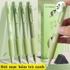 Bút Máy Bấm Trà Xanh B178 Ngòi 0.38mm Bút Mực Vỏ Matcha Luyện Viết Chữ Có Đệm Tay Mềm, Viết Đẹp