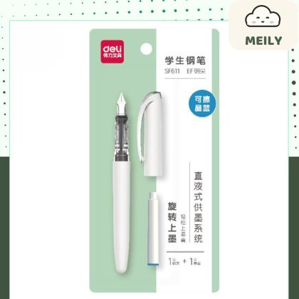 Bút máy Deli kèm 1 ống mực xanh SF611