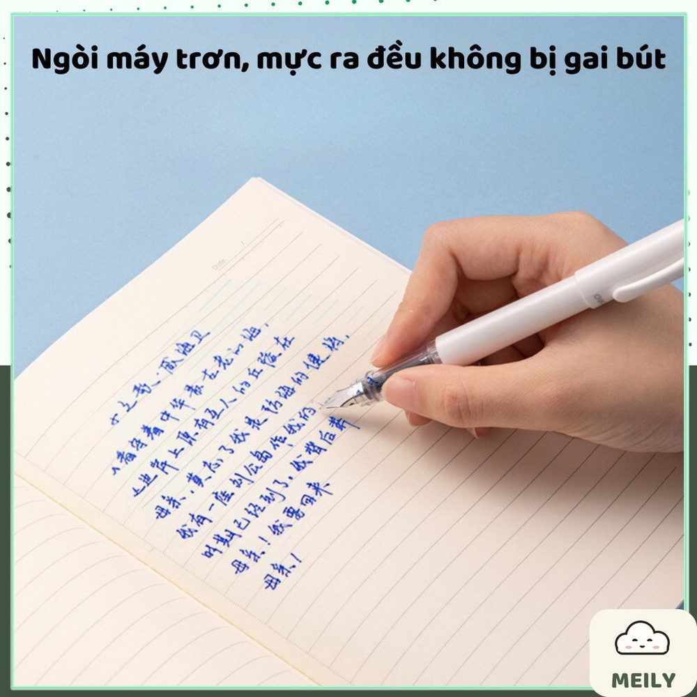Bút máy Deli kèm 1 ống mực xanh SF611