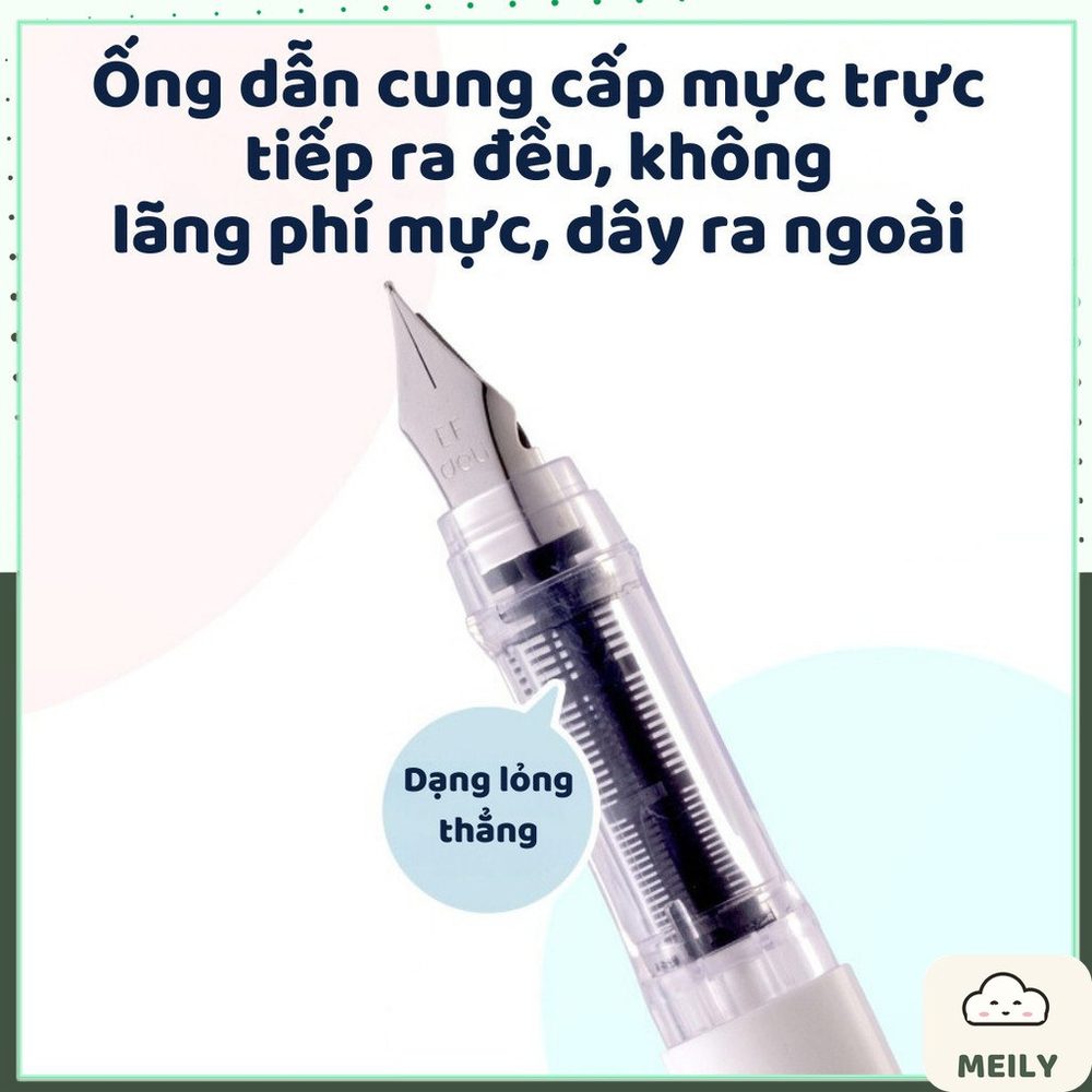 Bút máy Deli kèm 1 ống mực xanh SF611