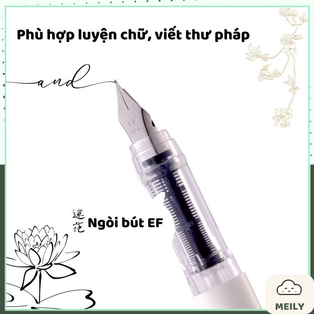 Bút máy Deli kèm 1 ống mực xanh SF611