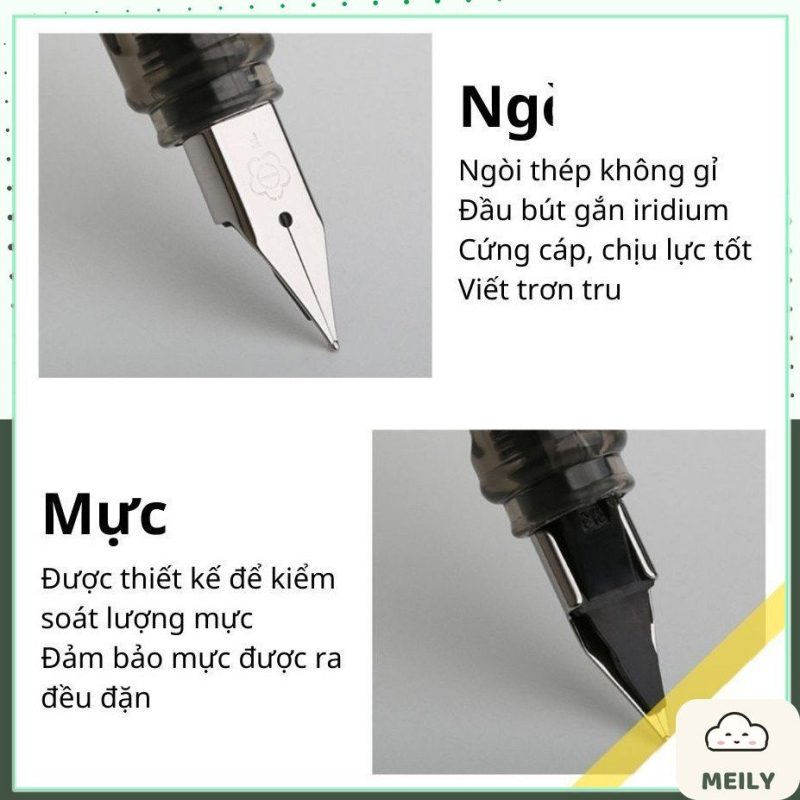 Bút máy Hero luyện chữ đẹp kèm lọ mực B68