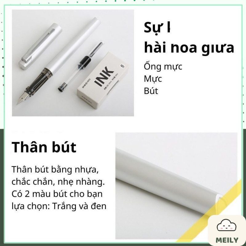 Bút máy Hero luyện chữ đẹp kèm lọ mực B68