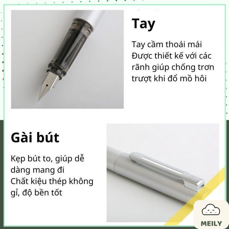 Bút máy Hero luyện chữ đẹp kèm lọ mực B68