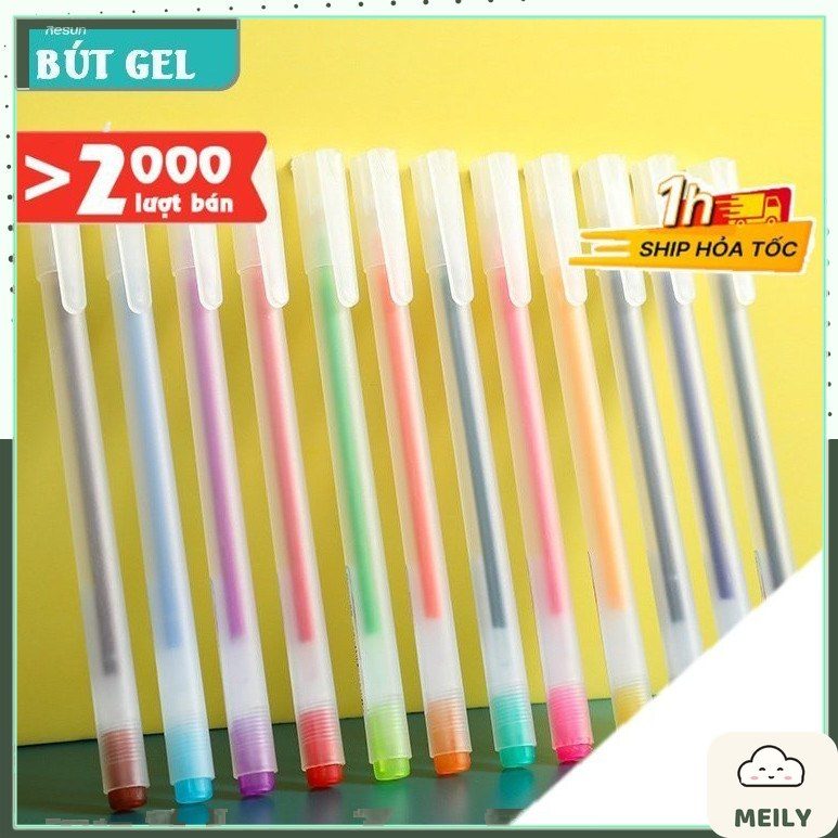 Bút mực gel nét 0.5mm Resun nhiều màu ghi chép mượt mà B18